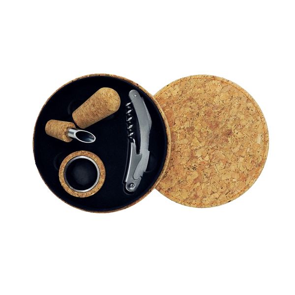 Coffret cadeau d'accessoires pour bouteille de vin 3 pièces avec boite
