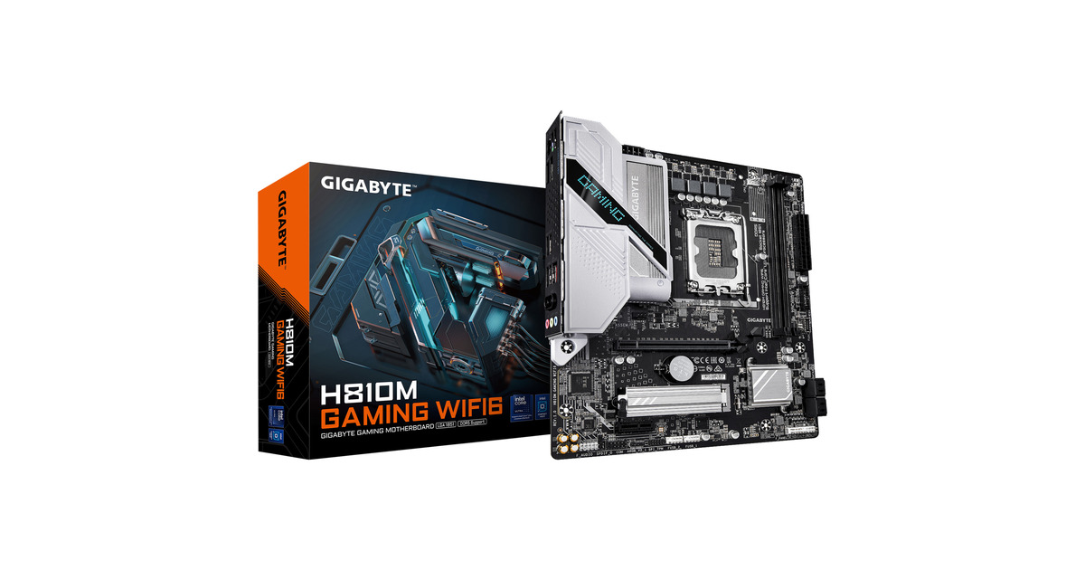 GIGABYTEH810M GAMING WIFI6 socket 1851 moederbord  (RAID, Gb-LAN, Sound, µATX)