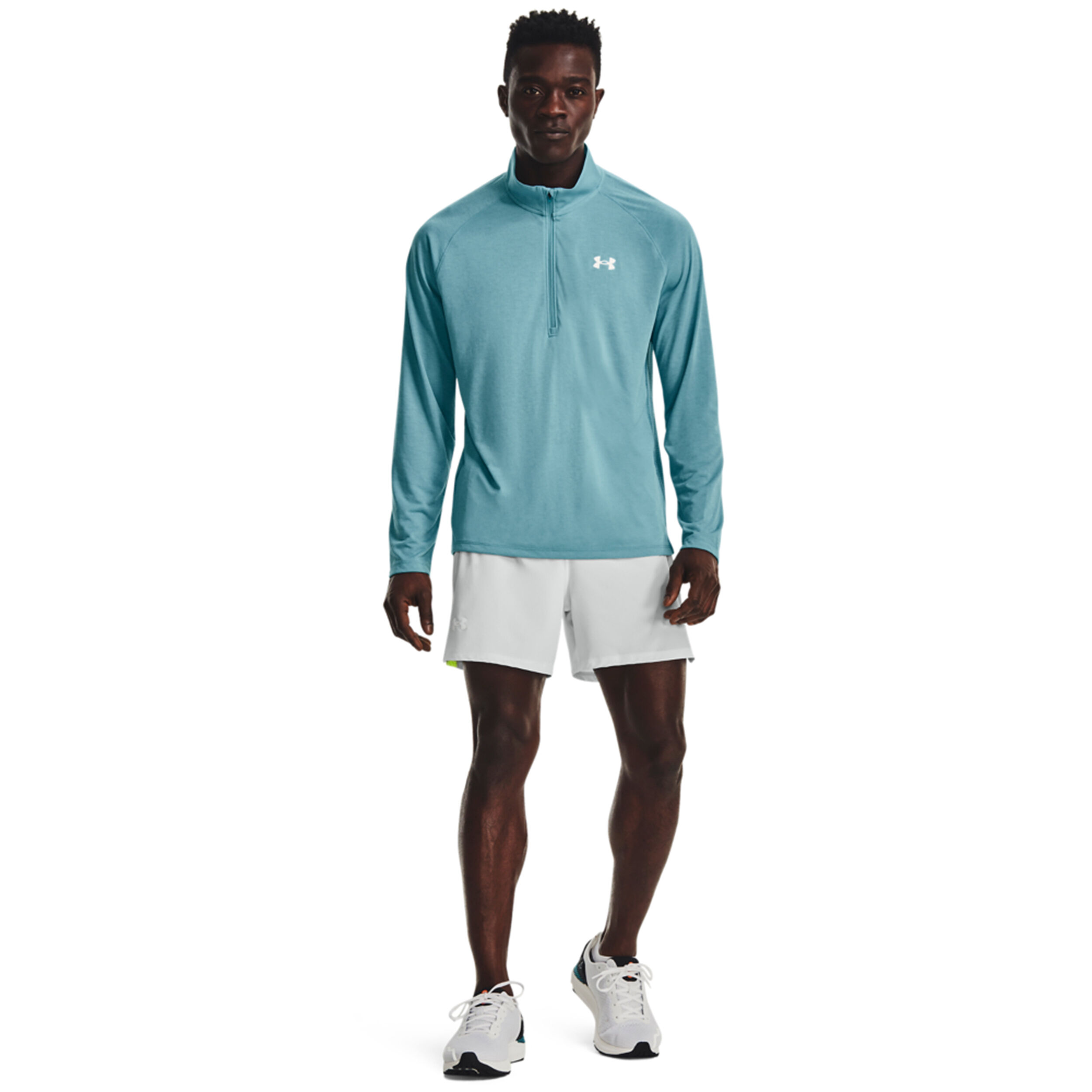 Under Armour Launch Elite 5in Shorts Hommes - Blanc , Jaunes Fluo