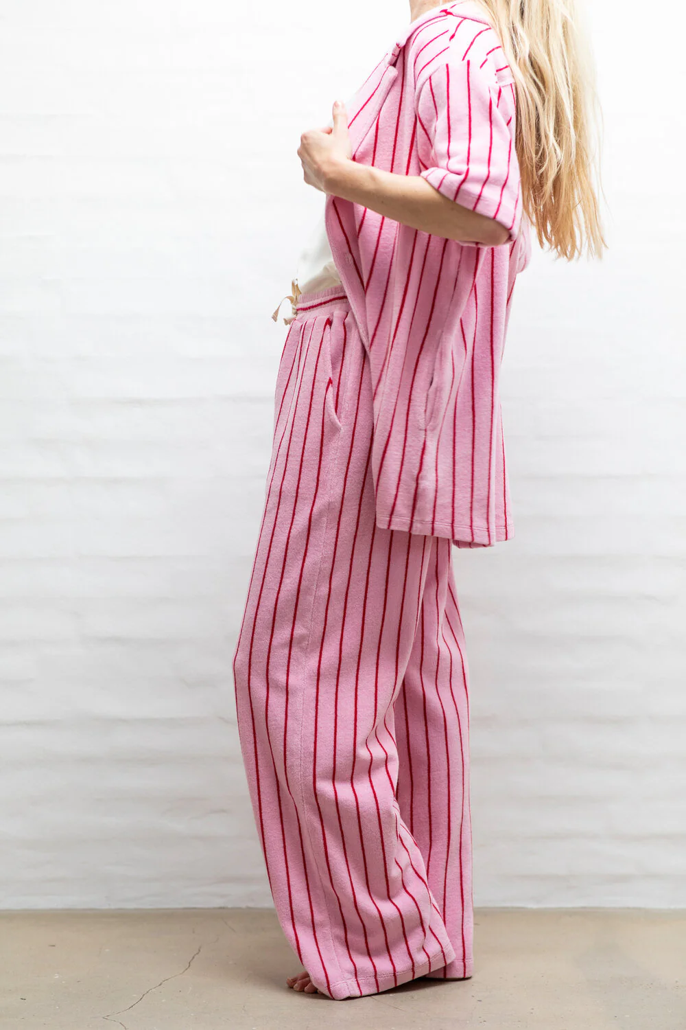 Bongusta  Naram Knitted skjorte - Baby Pink & Ski Patrol