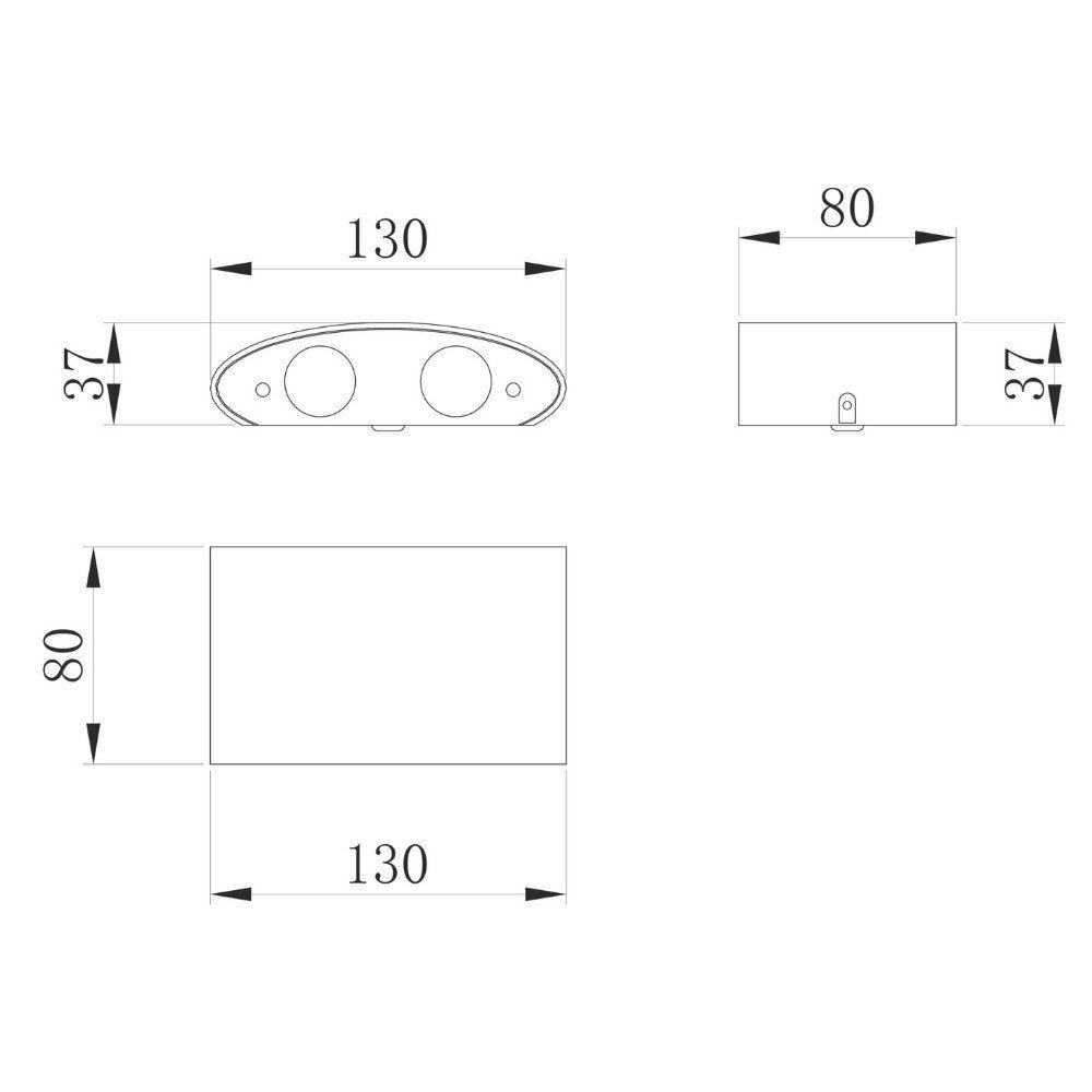 LED wandlamp Strato in wit 4W 382lm IP54 130mm