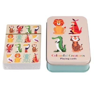Colourful Creatures Playing Cards In A Tin