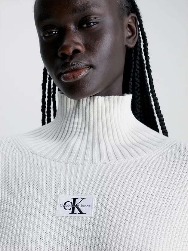 Vestido de malha de algodão com modelagem solta