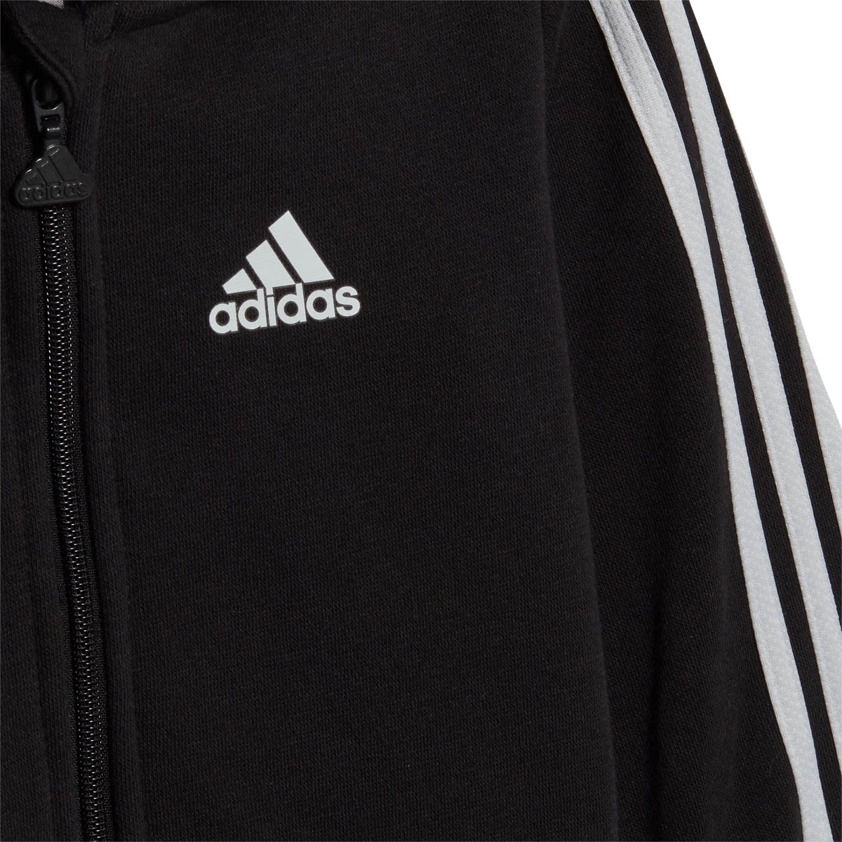 adidas 3-Stripes Full Zip Hood Joggingsæt Børn