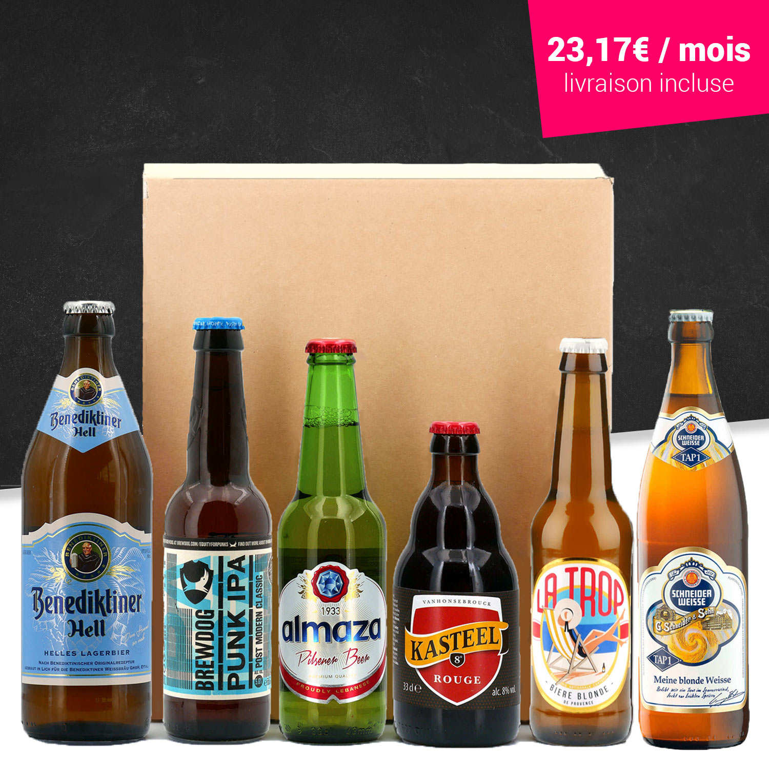 Box découverte 6 bières - abonnement 6 mois