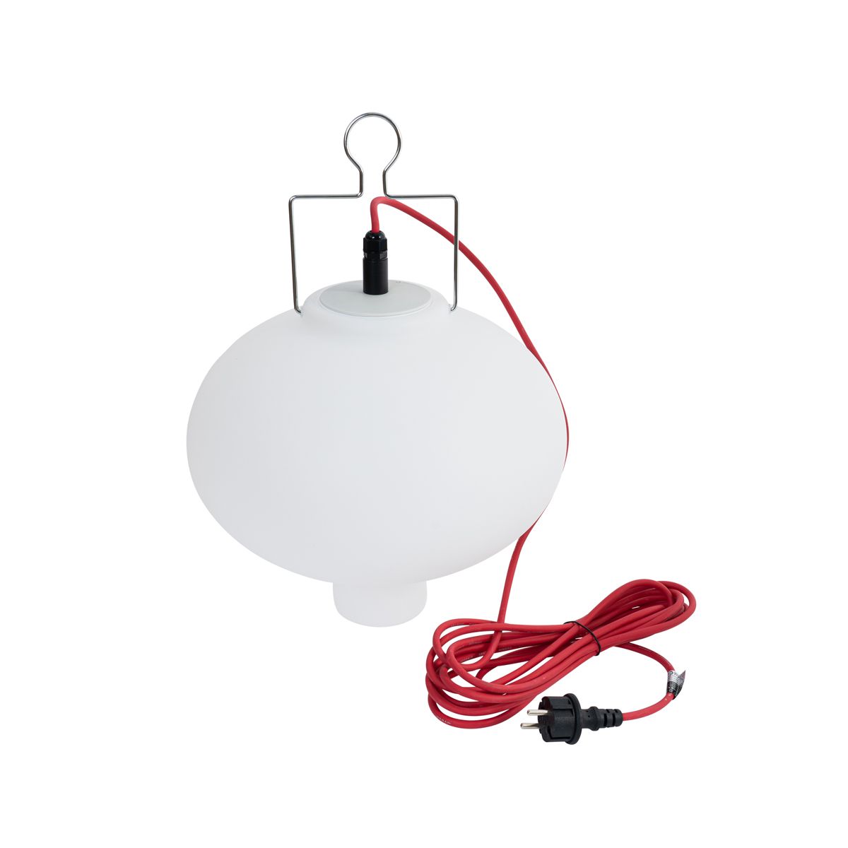 Smart buiten hanglamp wit 35cm met rode stekker incl. Wifi A60 - Pion