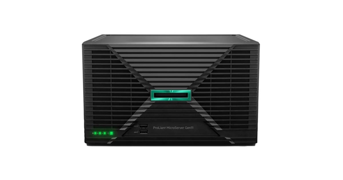 Hewlett Packard EnterpriseProLiant MicroServer Gen11 (P68819-421) serversysteem  (Zwart | Pentium Gold G7400 | 16 GB)
