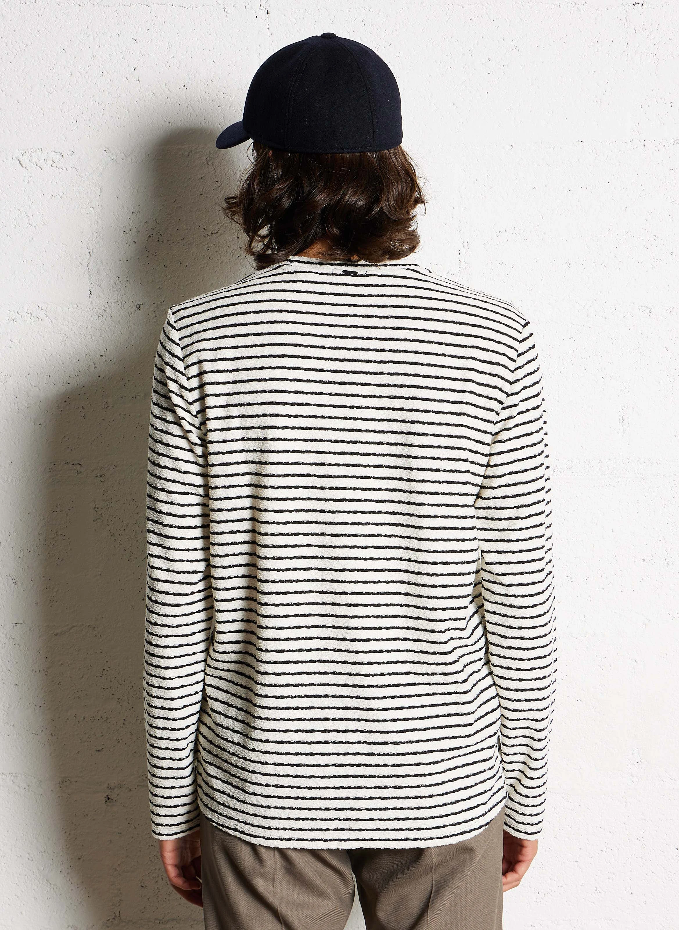 Tee-shirt droit col rond en coton mélangé | Blanc