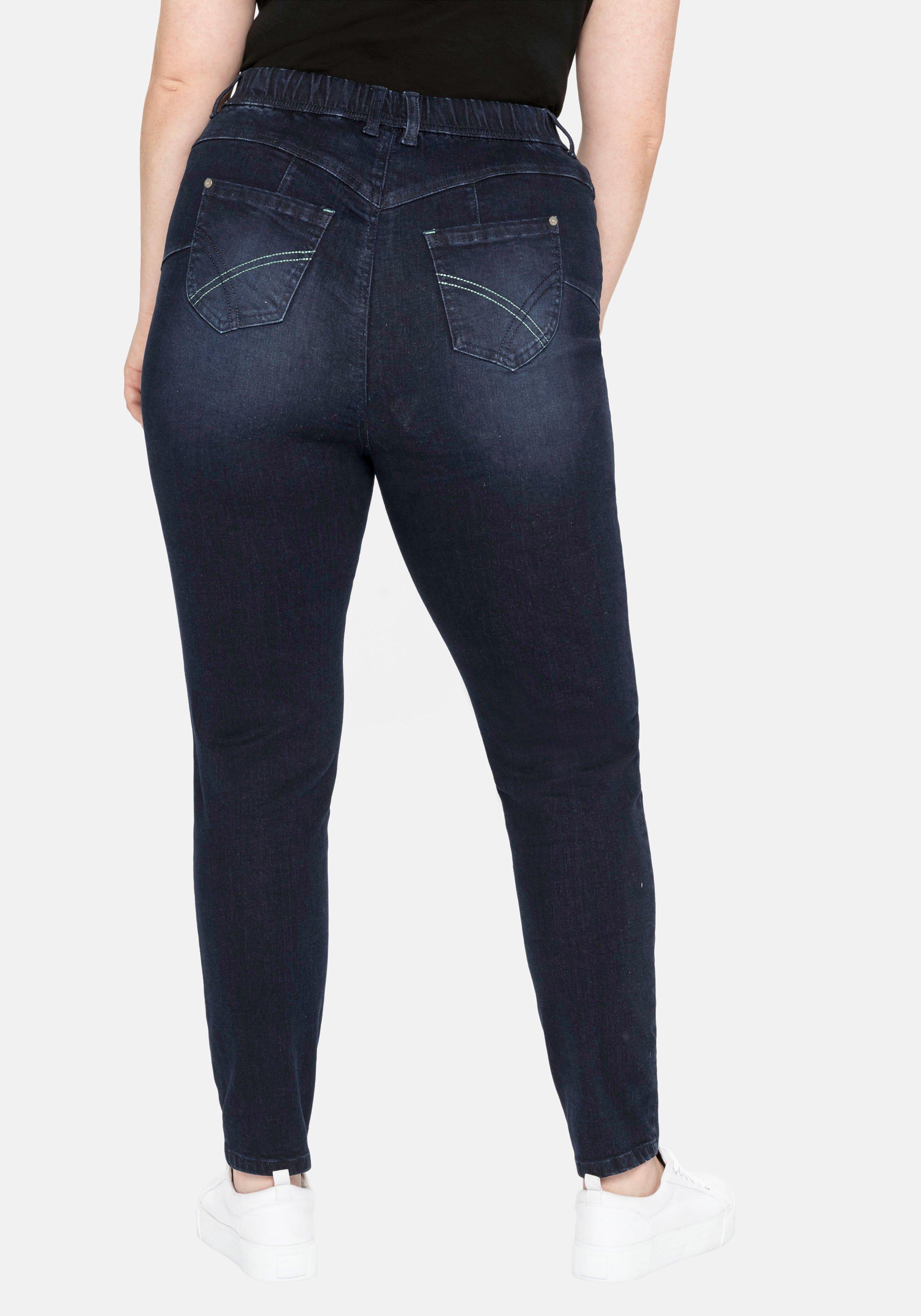 Skinny Jeans mit Gummibund und Push-up-Effekt
