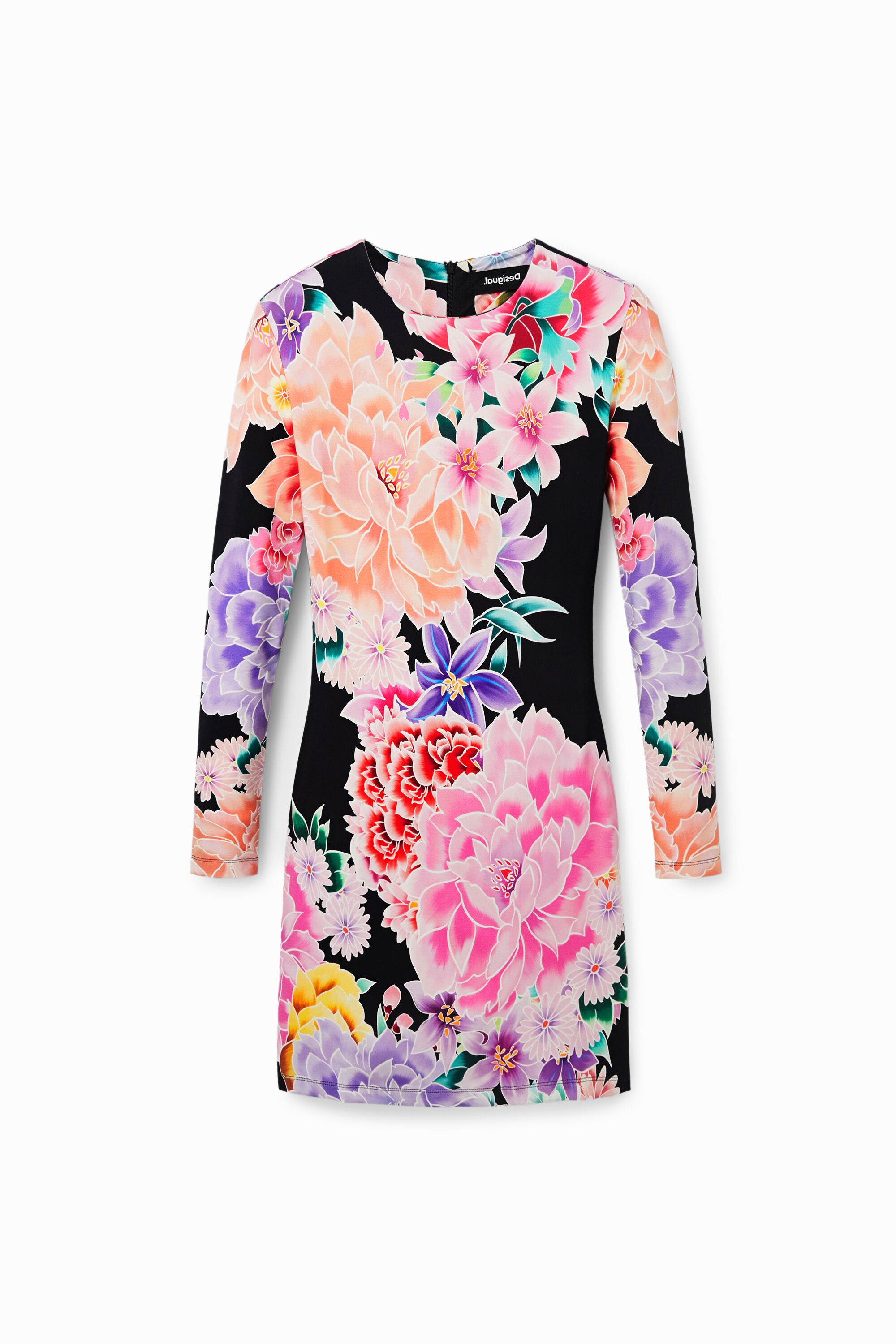 Robe courte et ajustée à fleurs