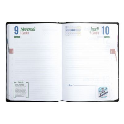Agenda Studyrama - 1 jour par page - 14 x 20 cm - noir - Exacompta