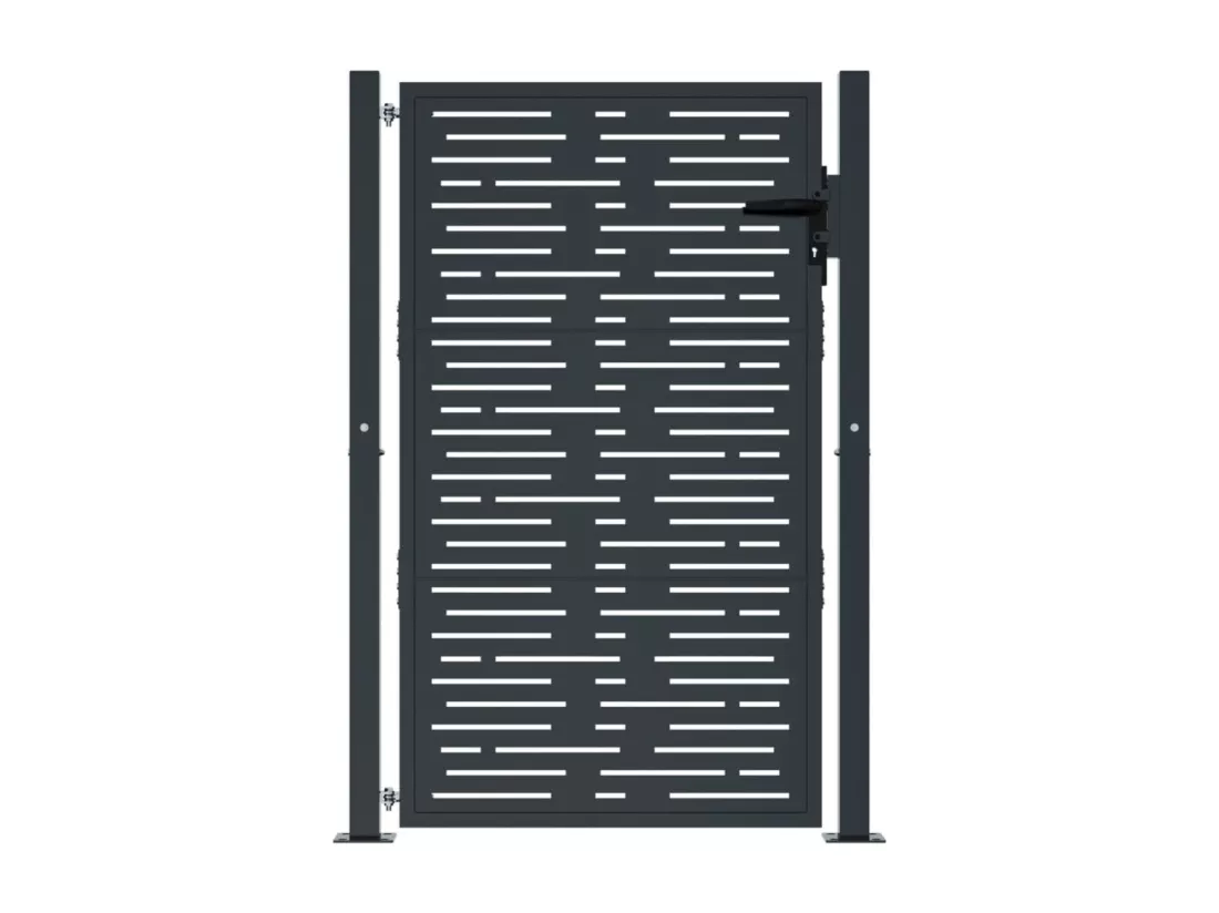 Portail de jardin anthracite 105x155 cm conception de carré