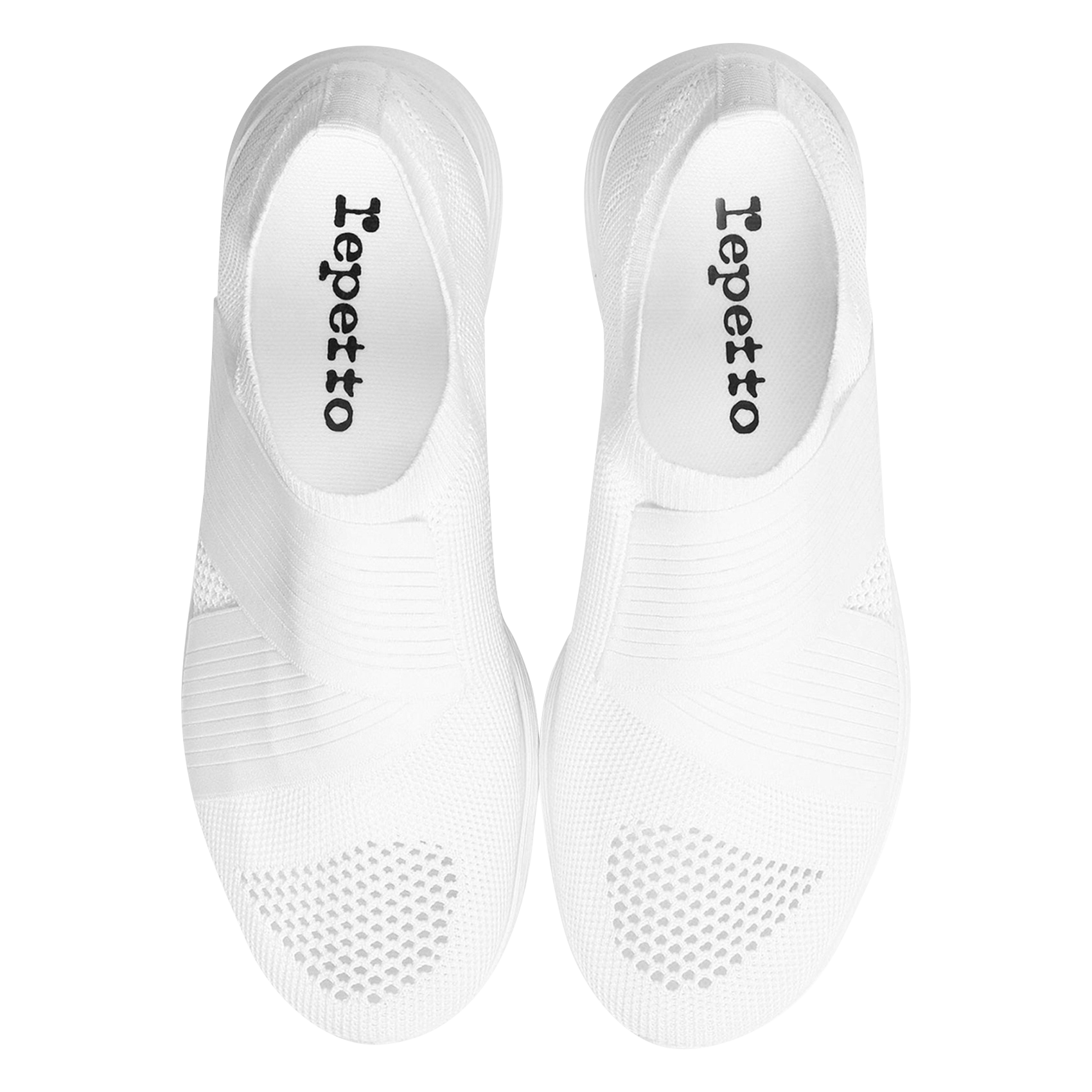 DANCE - Baskets basses slip-on en maille tricotée recyclée | Blanc