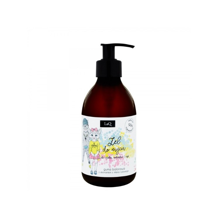 LaQ Gel voor het wassen van lichaam, haar en handen voor kinderen Kauwgom 300 ml
