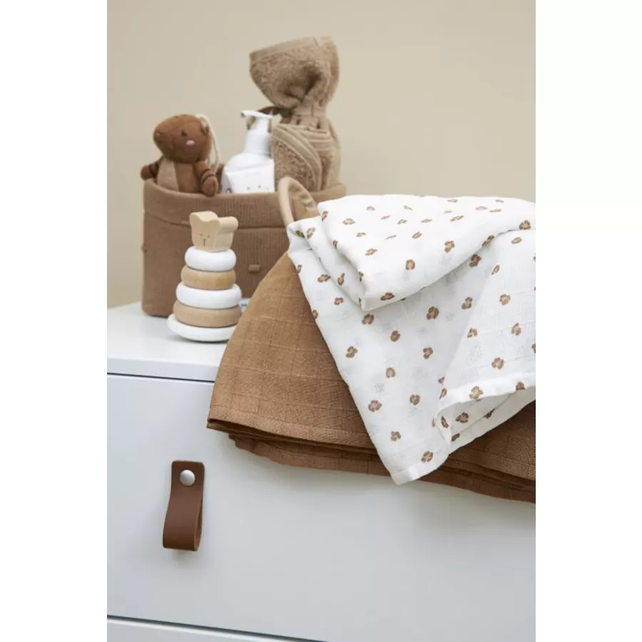 Meyco Musselin Baumwolltuch 2er Pack Mini Panther Toffee