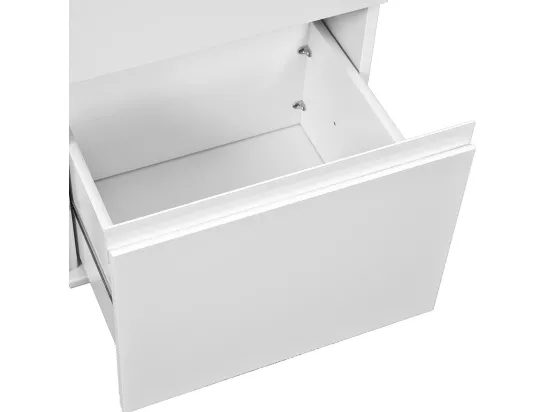 SMILE - Bureau Extensible 1 Porte 3 Tiroirs Blanc