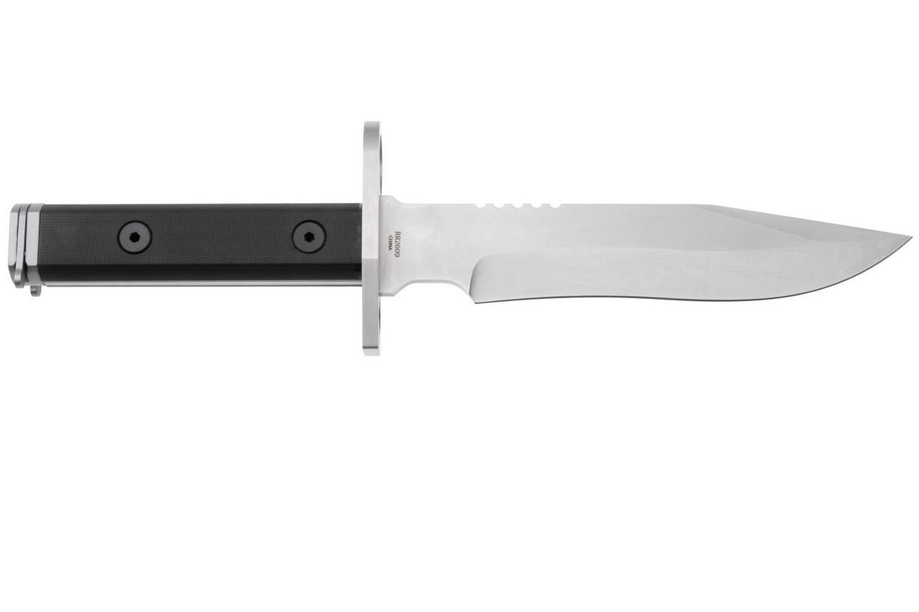 Rough Ryder Tactical RR2609, Bead Blasted Stainless Steel, Black G10, tactisch mes