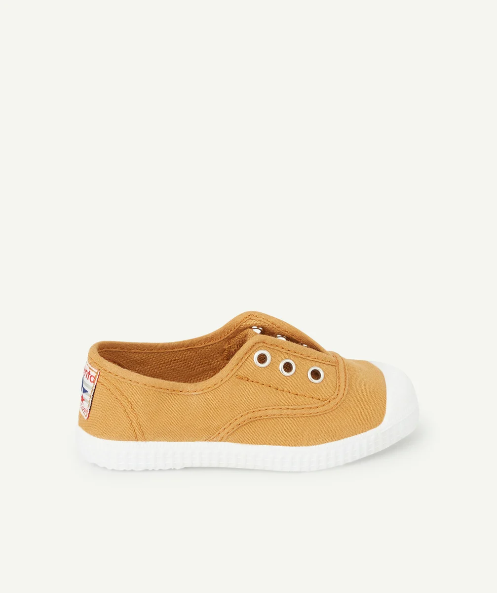 CIENTABASKETS EN TOILE GARÇON ORANGE