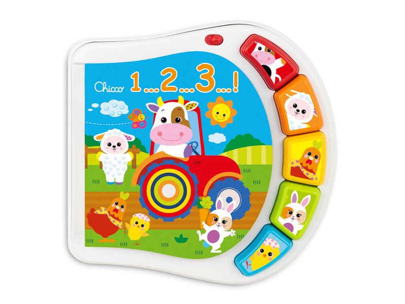 Chicco Beschäftigungsspielzeug Zahlen Farmbuch Batteriebetriebenes, elektronisches Buch