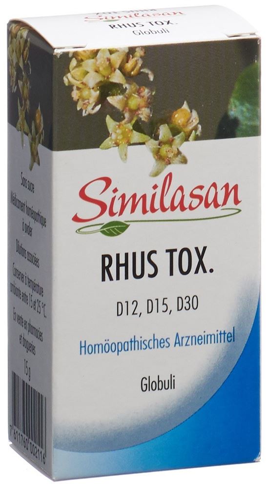 SIMILASAN Rhus tox Glob D12/D15/D30 15 g