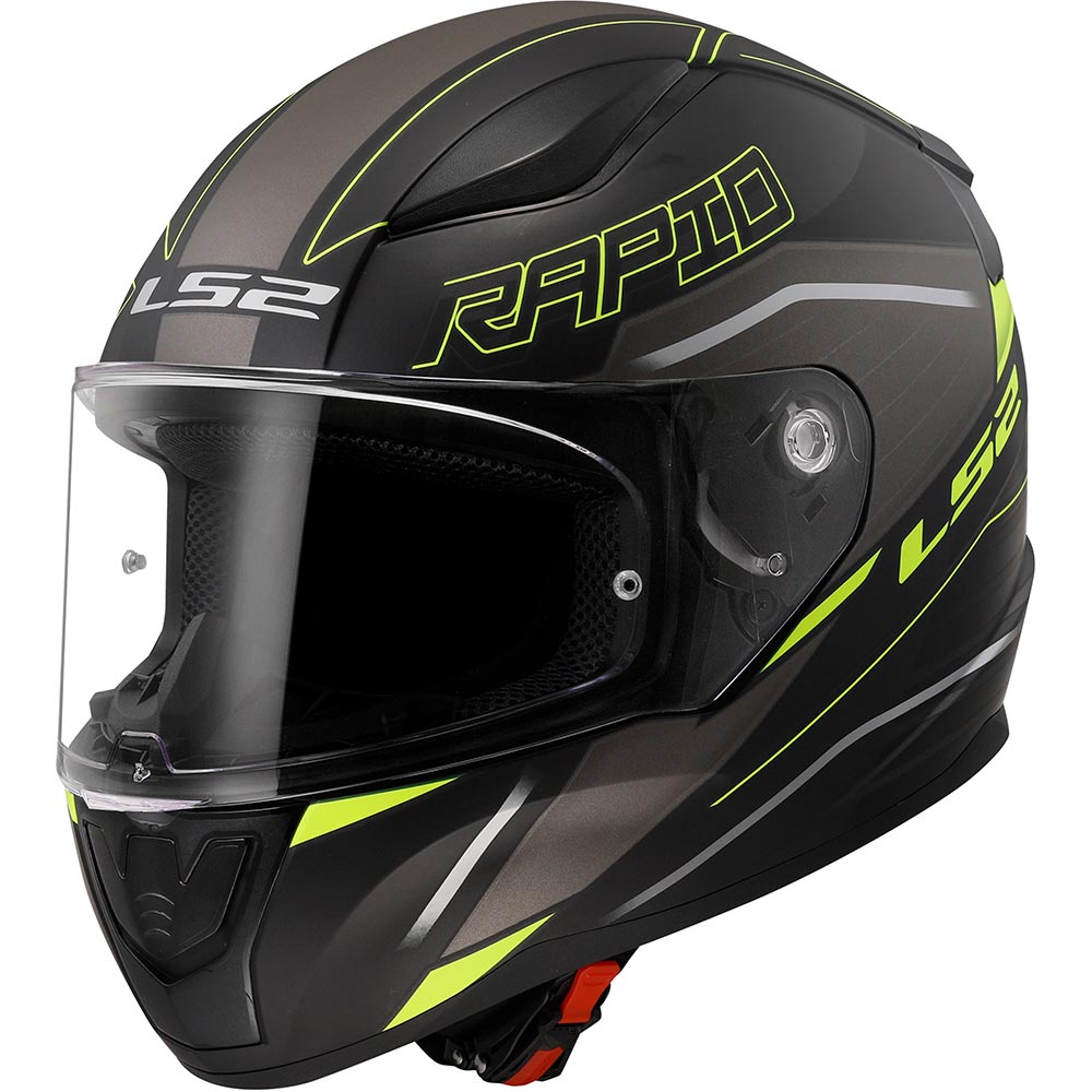 LS2 - Casque FF353 Rapid II Rokku Noir / Jaune fluo / Mat