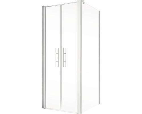 Douchedeur met zijpaneel SCHULTE Garant 2.0 90 x 90 cm, profielkleur aluminium, helder glas