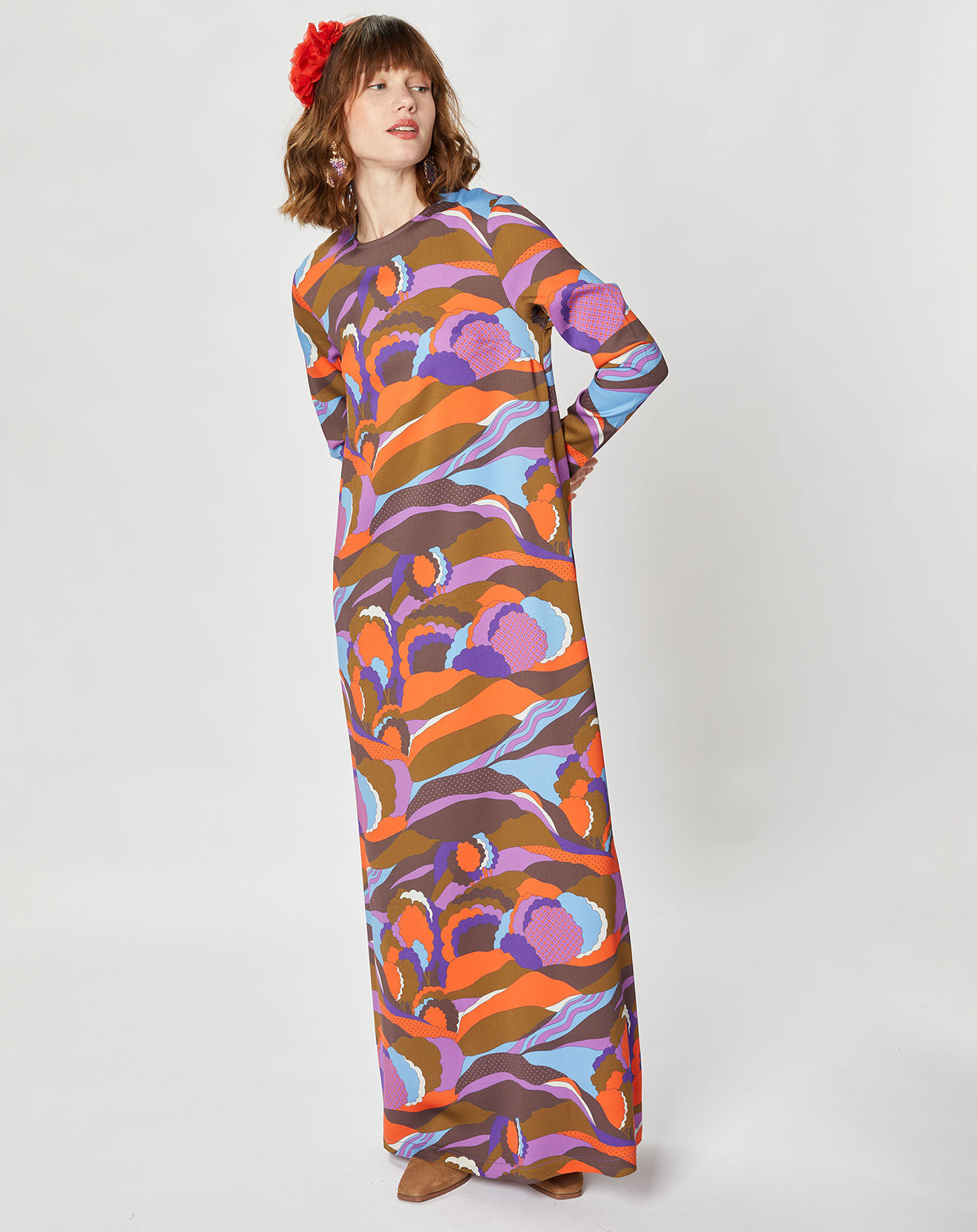 Manoush Robe longue Caftan Purple Country Pop lilas