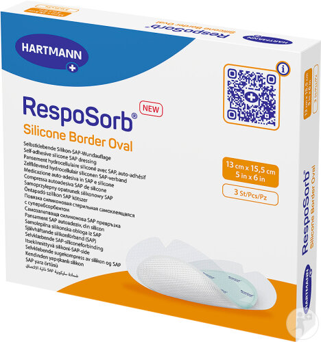 Hartmann RespoSorb Silicone Border Oval 13x15,5 Pièces 3