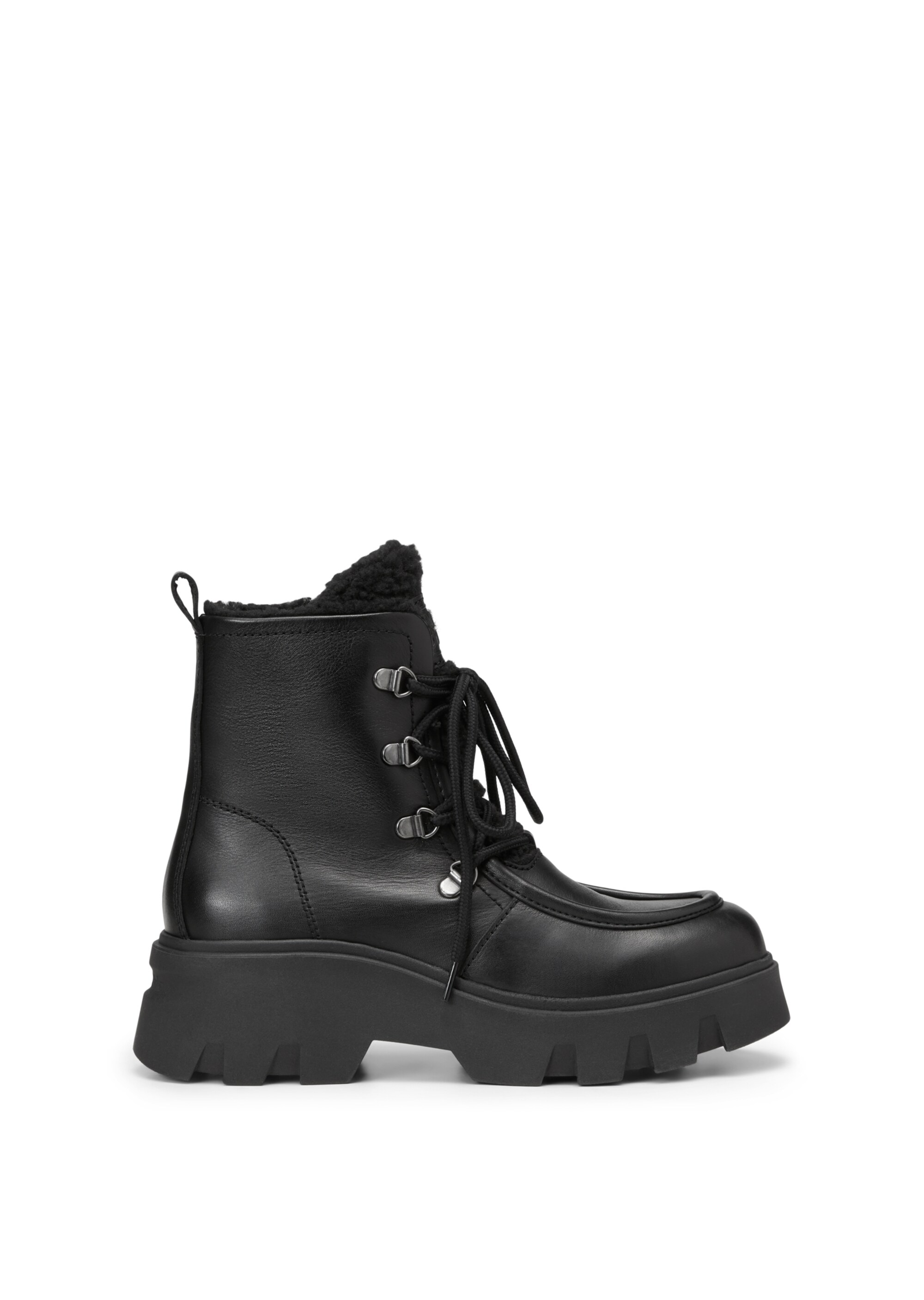 Schnürstiefel aus softem Kalbleder