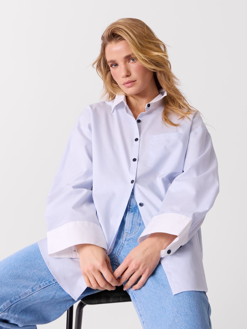 Lulu skjorte Chambray Blue