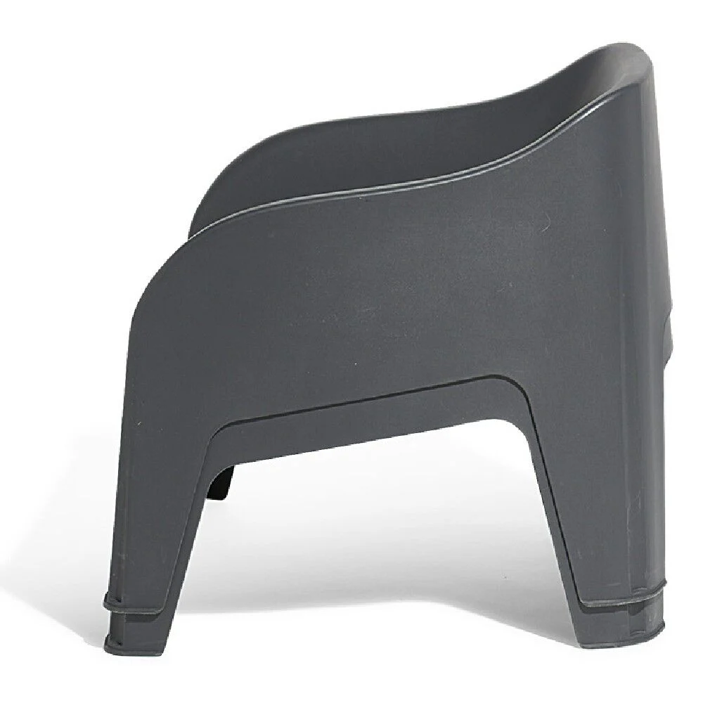 Fauteuil moderne Gary gris anthracite