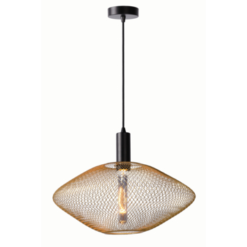 Lucide hanglamp Mesh mat goud Ø45 cm