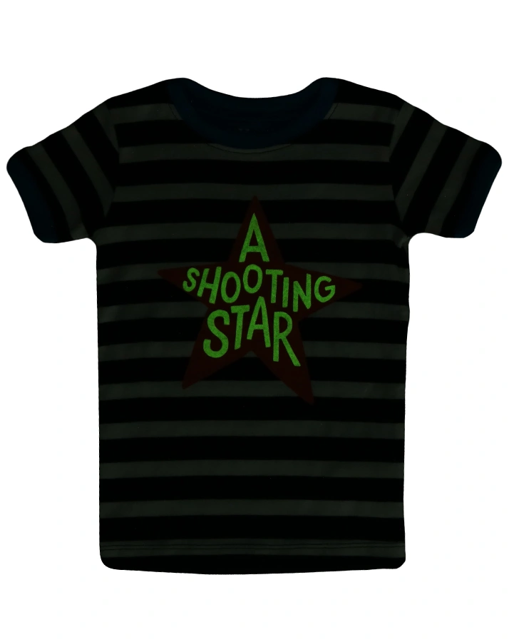 Schlafanzug STARS AND STRIPES – GLOW IN THE DARK kurz in dunkelblau