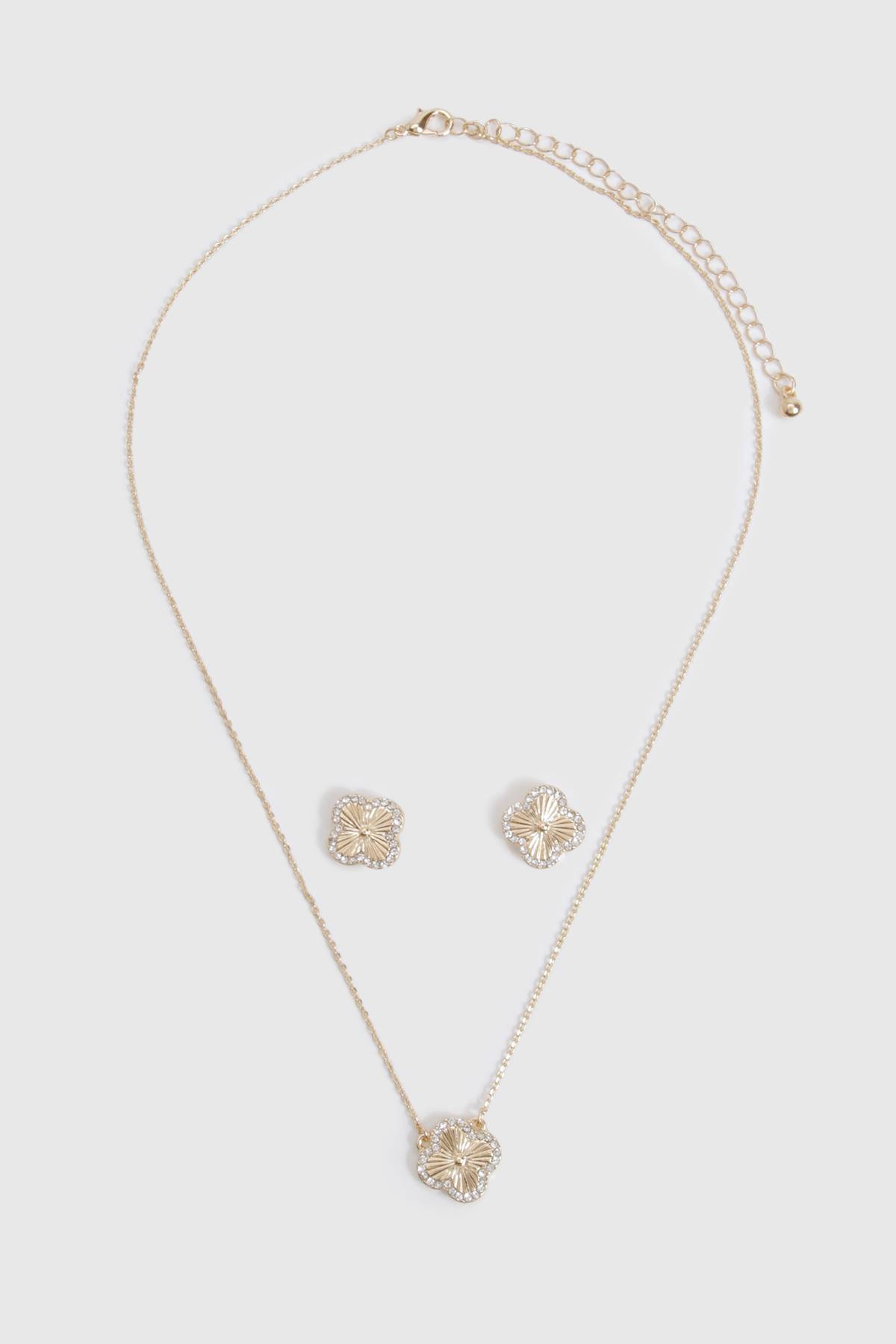 boohoo Ensemble de bijoux pendentif fleur