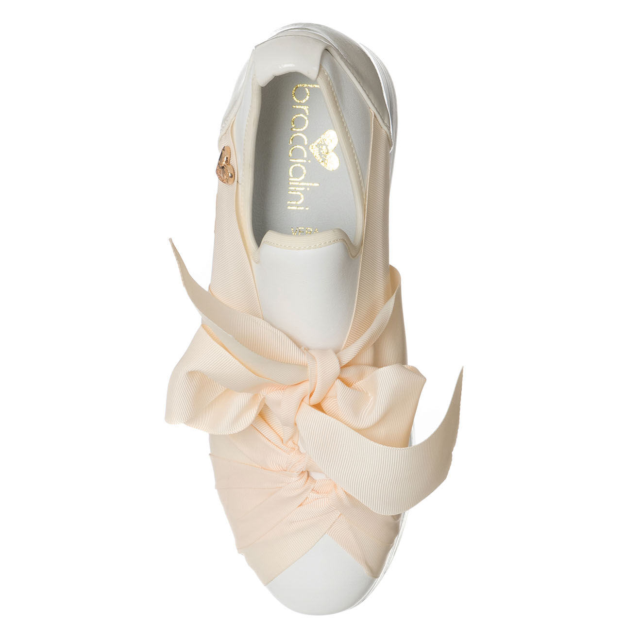 Tua By Braccialini Sneakers en Cuir Moma blanc/rose pale