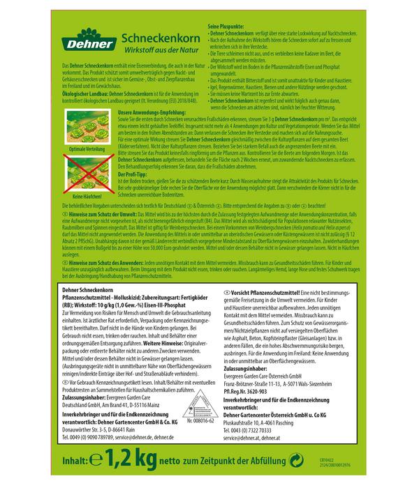 Dehner Bio Schneckenkorn Natur, 1,2 kg