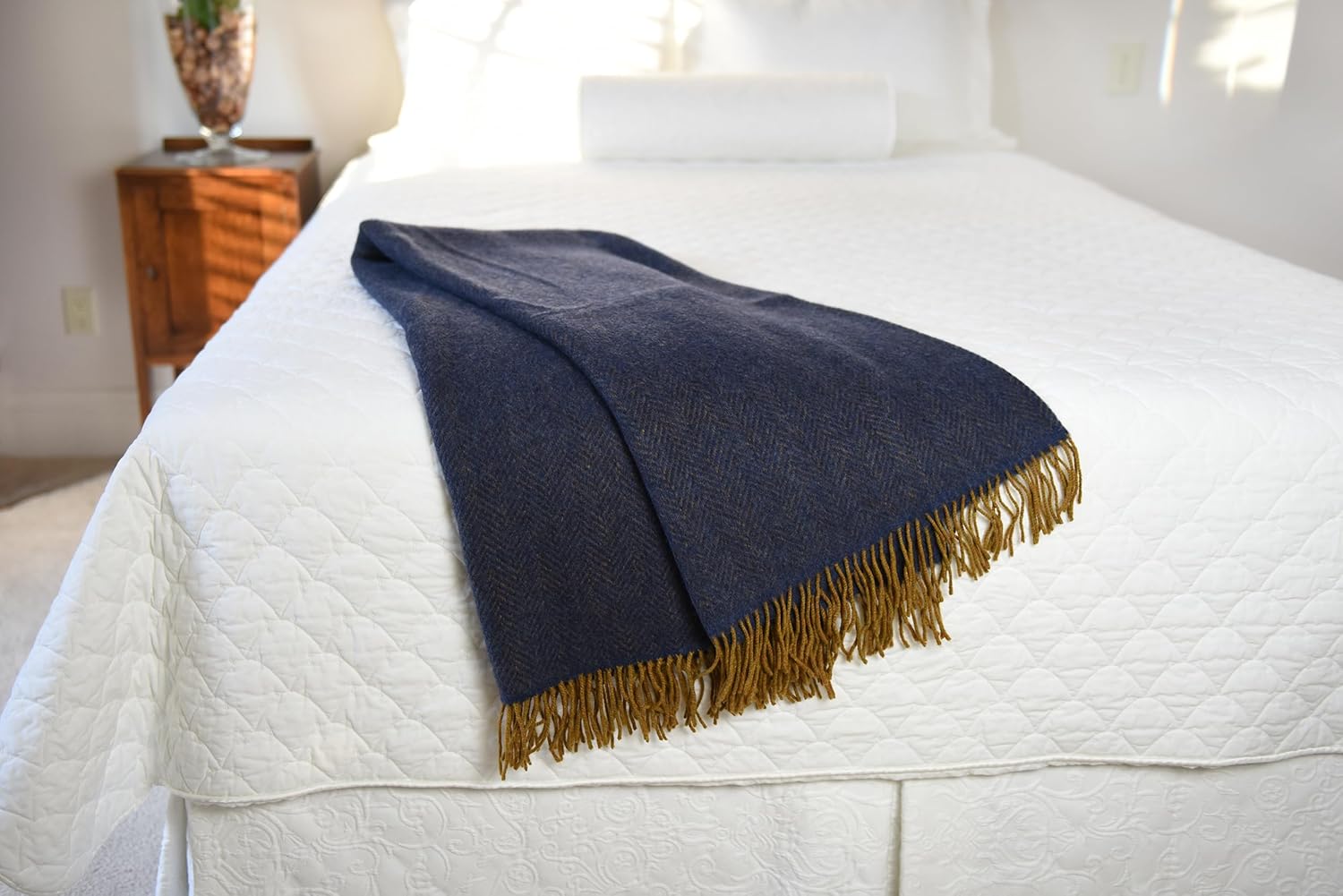 Biddy Murphy Irish Merino Wool Cashmere Throw Blanket - 54