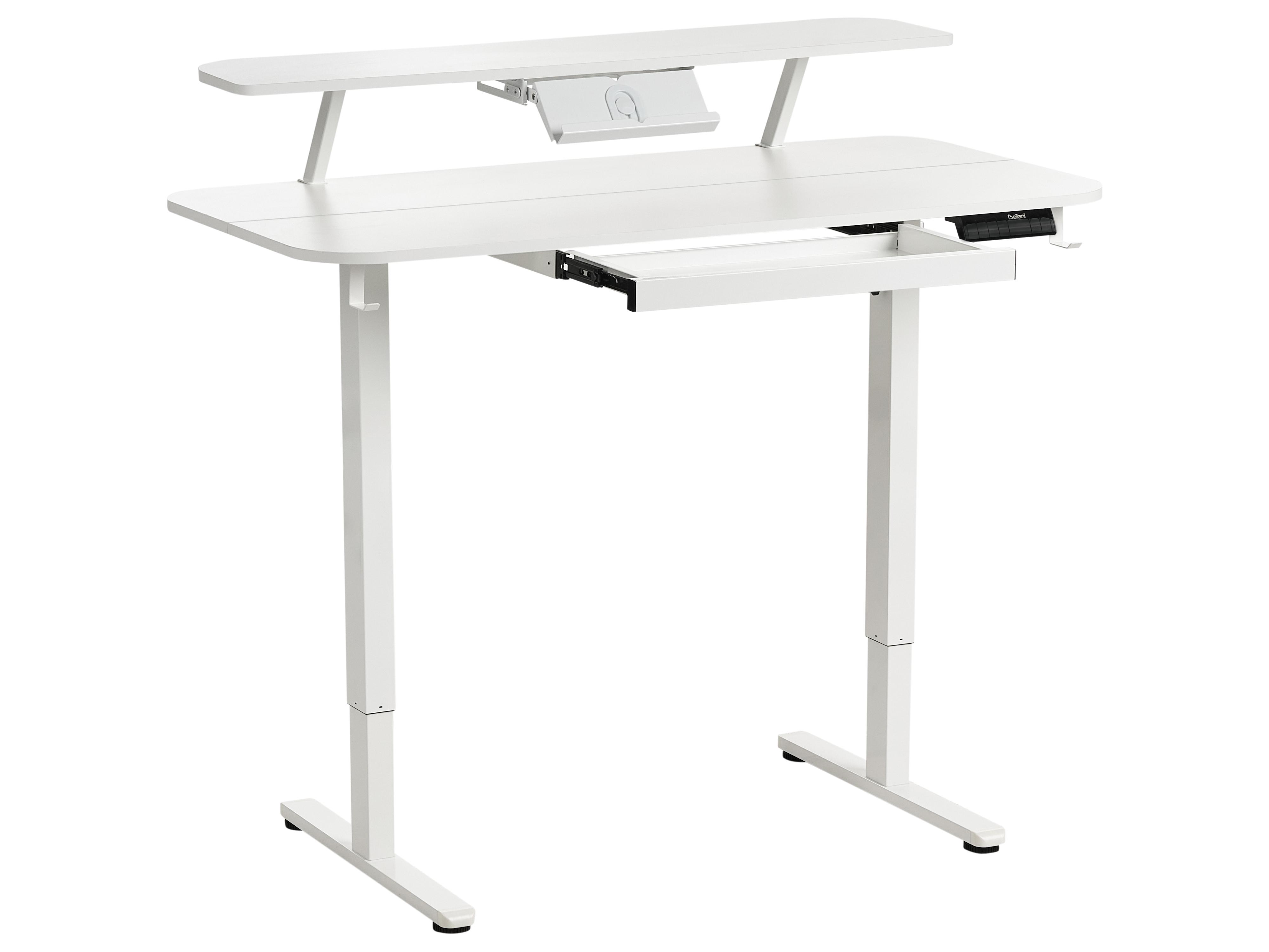 Elektrisch verstelbaar sta-bureau WILBANKS Wit 120 cm 60 cm met USB-poort