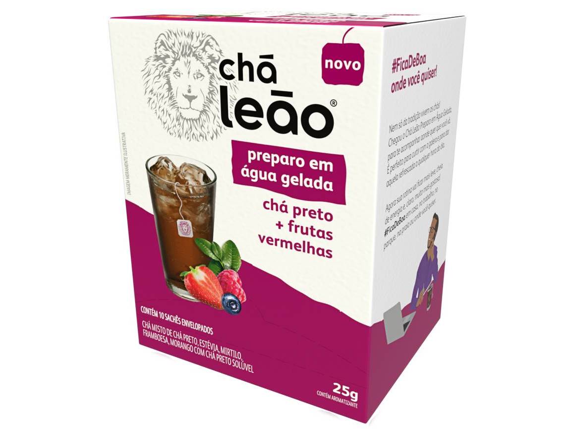 CHÁ FRIO MATTE LEÃO CHÁ PRETO E FRUTAS VERMELHAS 25G