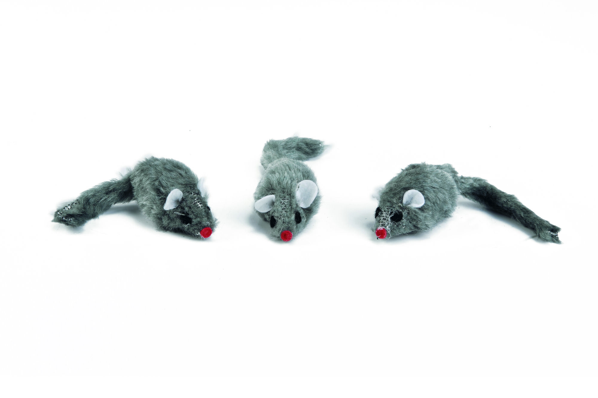 Beeztees Pluche Muisje - Kattenspeeltje - Wit - 5 cm