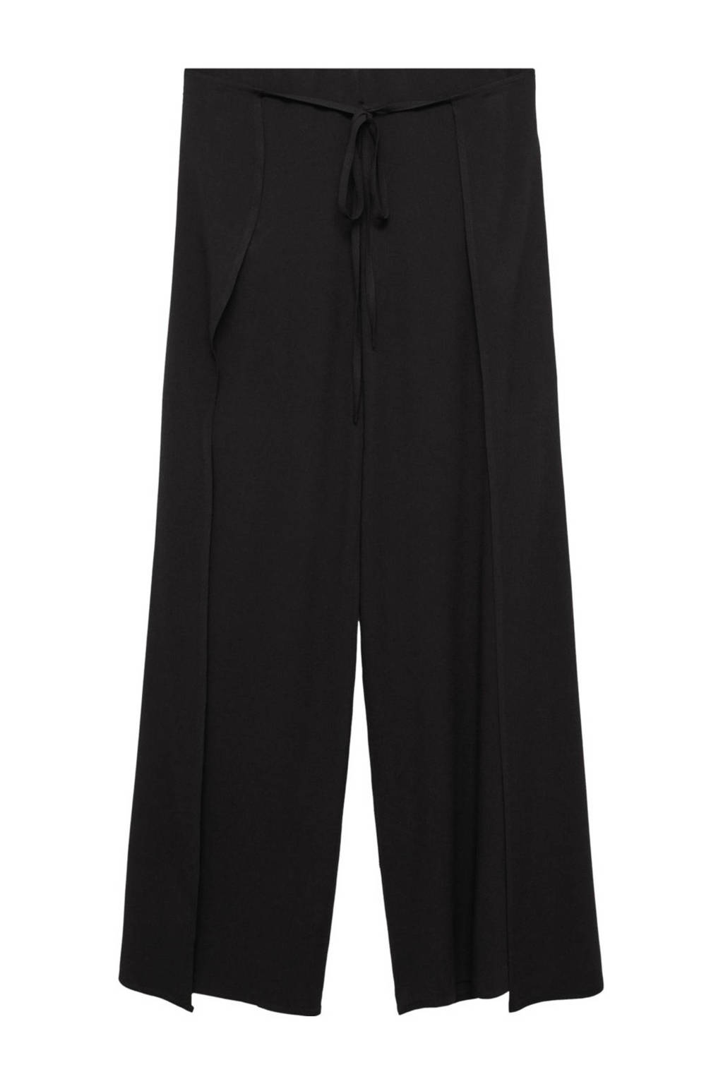 MANGO TEEN wide leg broek zwart