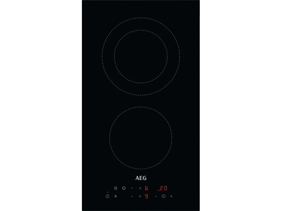 AEG HRB32310CB, Sort, Indbygget, 30 cm, Keramisk, Keramisk, 2 zone(s)