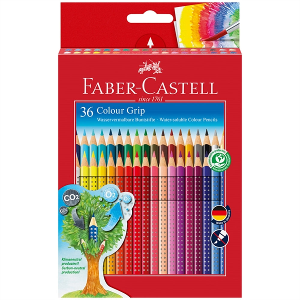 Køb Faber Castell Grip 2001 Akvarel 36 Trekants Farveblyanter