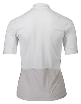 Maillot Manches Courtes Femme Poc Essential Road Logo Blanc/Gris Clair