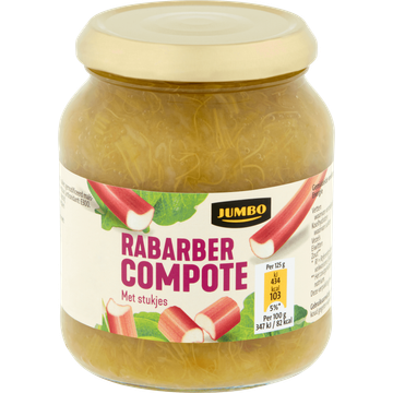 Jumbo Rabarbercompote met Stukjes 360 g