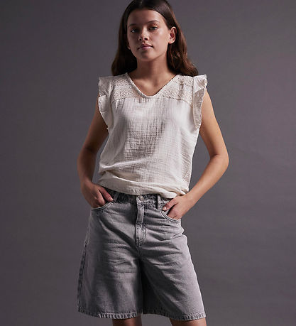 LMTD Shorts - NlfGlizza - Light Grey Denim Stonewash