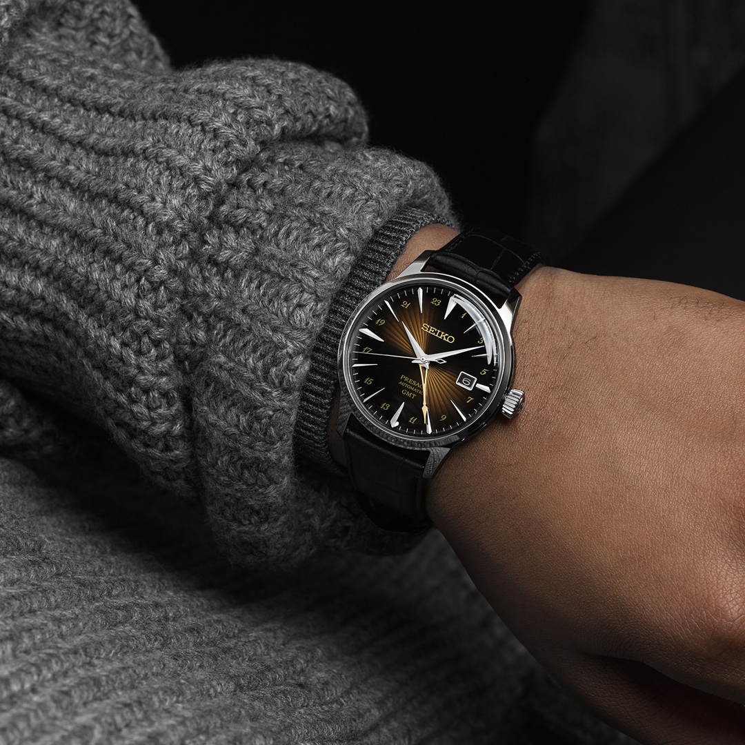 Seiko Presage Automatik GMT Rusty Nail Cocktail Time