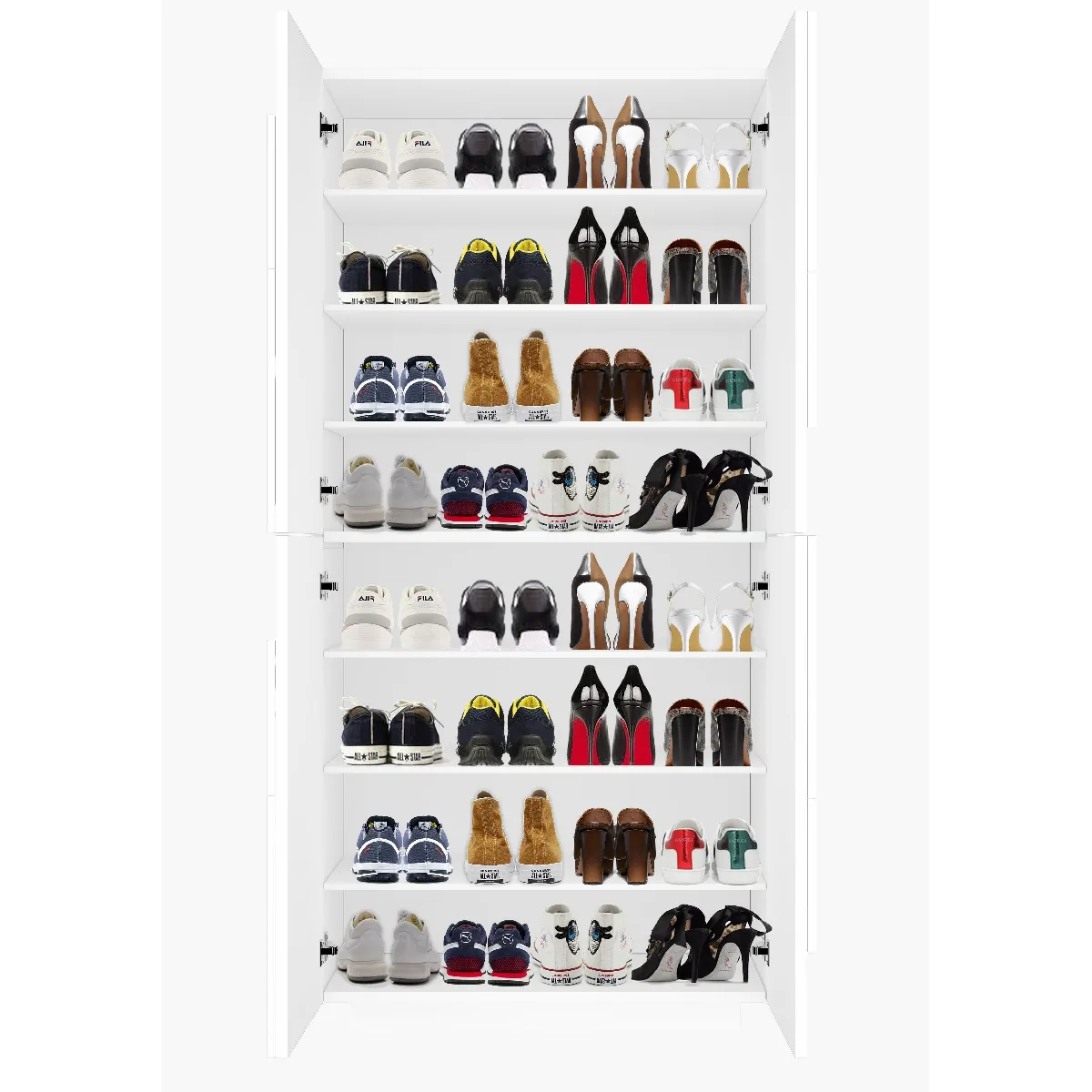 Alter Étagère à chaussures moderne blanche 4 portes