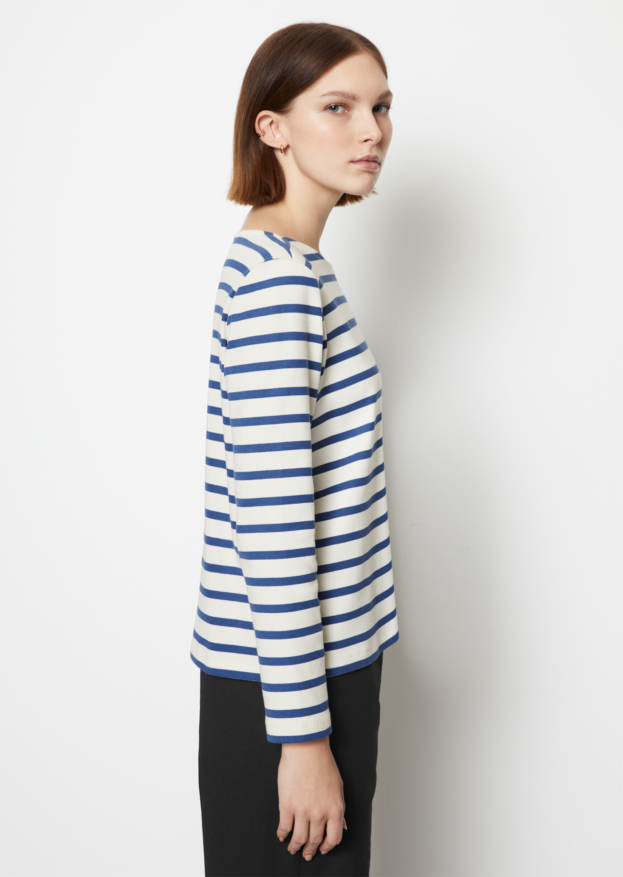 Longsleeve im Breton-Stil regularaus garngefärbtem Organic Cotton