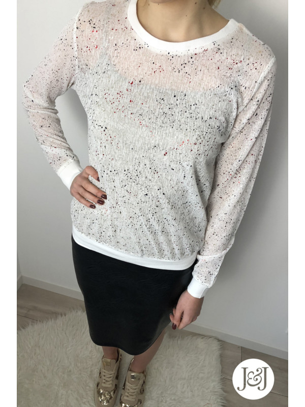 Top Blanc Paillettes 'Apia'